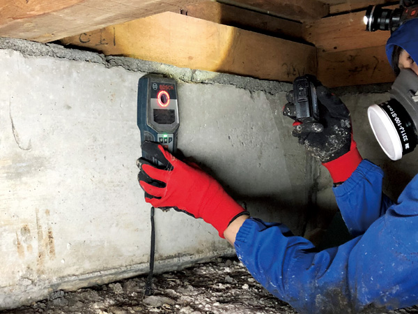 基礎の鉄筋有無の検知